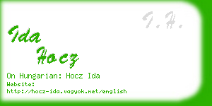 ida hocz business card